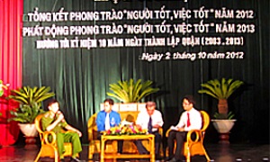 Quận Hoàng Mai (Hà Nội) tổng kết phong trào "Người tốt, việc tốt" năm 2012